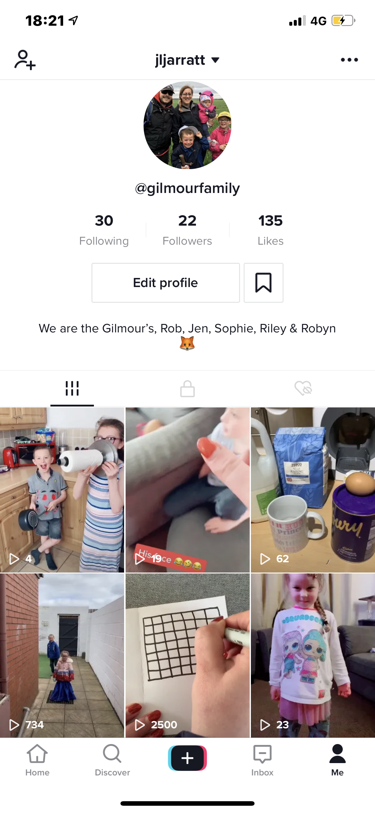 GilmourFamily TikTok